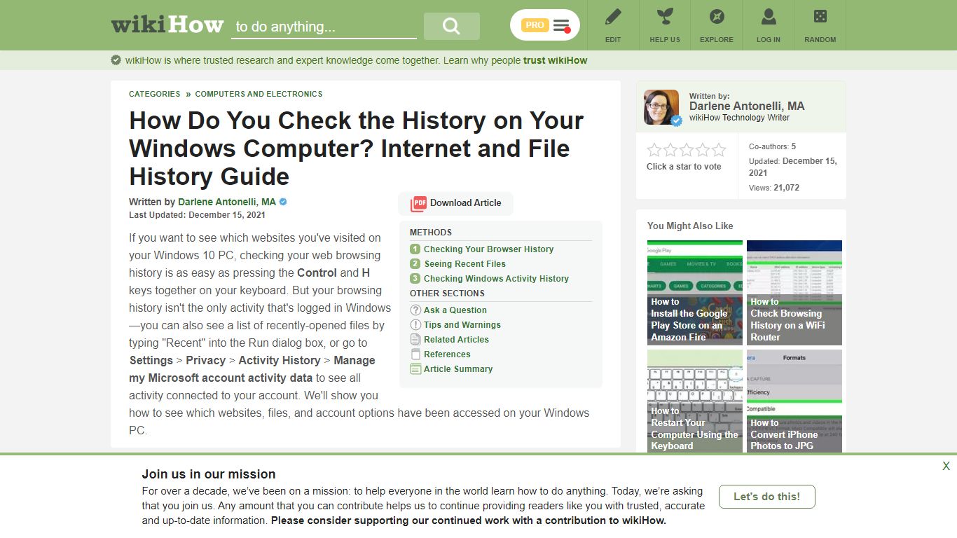 How Do You Check the History on Your Windows Computer ... - wikiHow