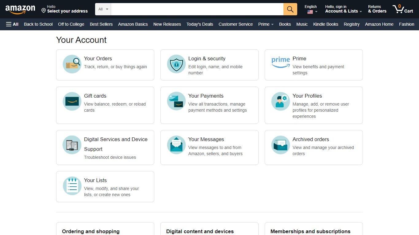 Your Account - amazon.com